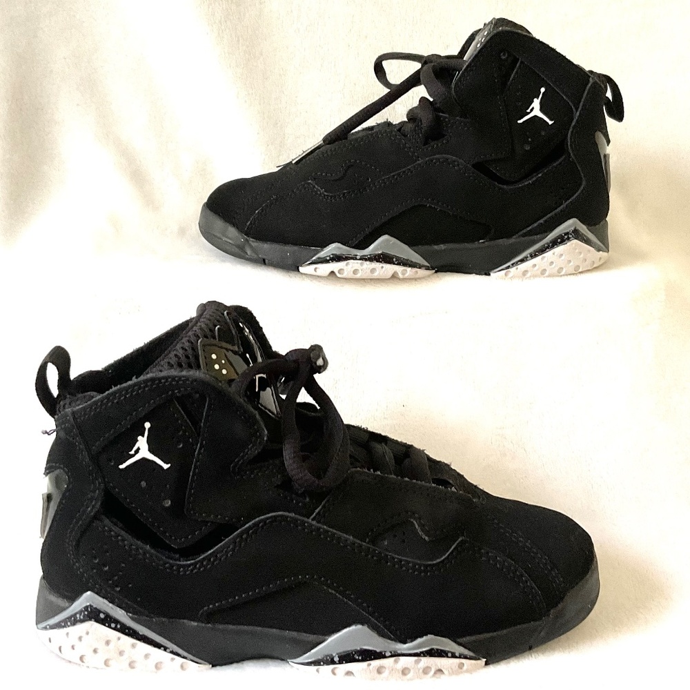 Black JORDAN TRUE FLIGHT PRESCHOOL BASKETBALL SNEAKERS SHOES Size 13C